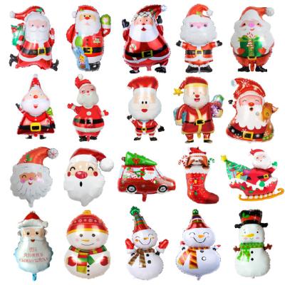 China Cartoon Aluminum Foil Balloon Christmas Snowman Birthday Party Layout Background Wall Indoor Outdoor Decoration Xmas Balloon for sale