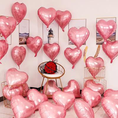 China Chinese wholesale 18 inch beautiful love Valentine's Day confession layout wedding room decoration balloon love foil balloon for sale