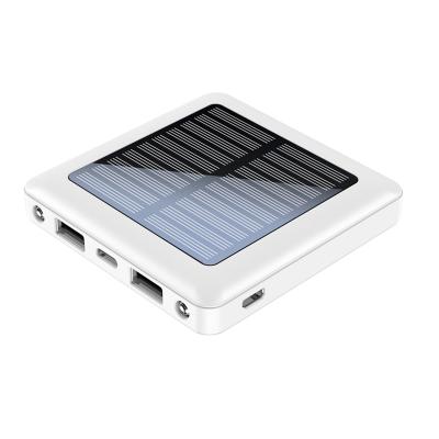 China Protable Charger Portable Multi-functional Emergency Solar Mobile Power Supply 5000mah Large Capacity Thin and Light Mini Fast Charging Bank for sale