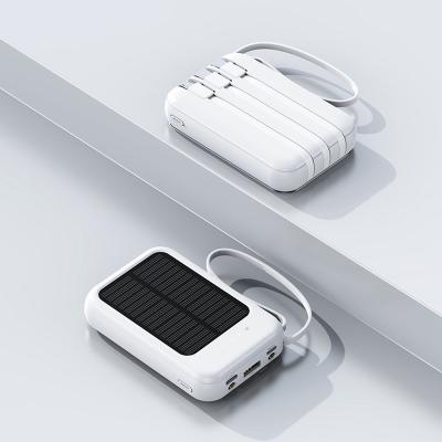 China Protable Charger Universal Promotion Product Power Bank Four-wire Charging Power Supply 20000 mah Fast Charging Mobile Charger for sale