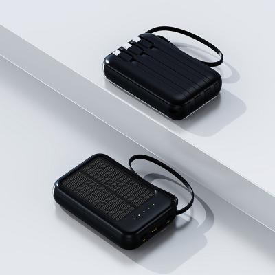 China Protable Charger Multifunction Universal Promotion Product Power Bank Four-wire Charging Power Supply 20000 mah Fast Charging for sale