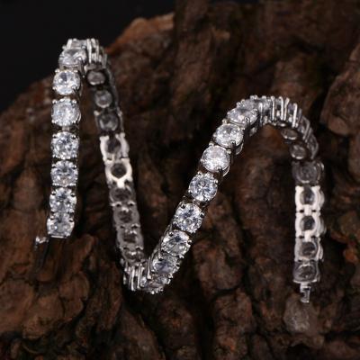 China 4 Forks 925 Sterling Silver CZ 4 Forks CZ Crystal Bracelet Arrangement Bracelet High Quality Setting Tennis Bracelet for sale