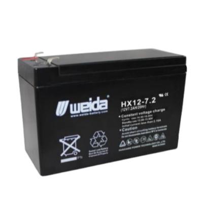 China Home Appliances Factory Wholesale Medium Density 12V7.2AH Series Energy Storage Power HX12-7.2 Lead Acid Batteries for sale