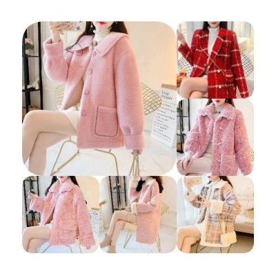 China Anti-wrinkle Popular cashmere coat women fashion Women's winter warm woolen coat plus size Lady's cashmere coat for sale