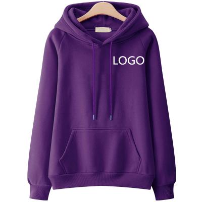 China Anti-wrinkle Customized LOGO Adult Pure Cotton Hoodie Wholesale Girls' Solid Candy Street Sweatshirt Women's Pullover Sweatshirt for sale