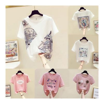 China Anti-wrinkle Wholesale Plus Size cotton t-shirts women short sleeve tshirt casual printing Women's T-Shirt for sale