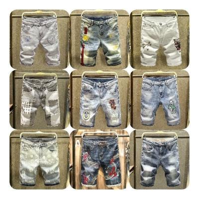 China QUICK DRY 2024 fashion denim shorts with holes men's Denim Shorts for sale