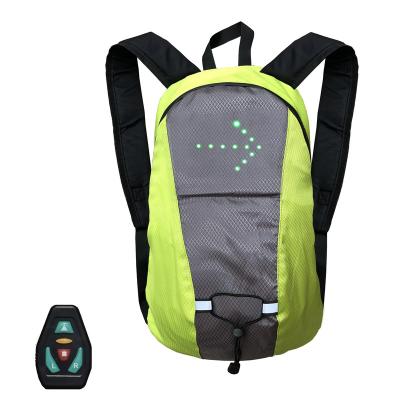 China Safety Waterproof Reflective Backpack LED Remote Control Warning Recycling Backpack for sale