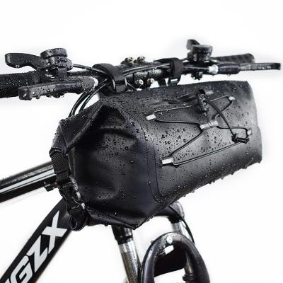 China Custom Bike Accessories Waterproof Fold Storage Tool Bag MTB Bike Handlebar Bag Handlebar Recycling Pouch for sale