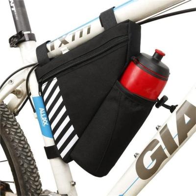 China Custom Logo Bike Triangle Bag Accessories Bike Tube Top Bag Bicycle Frame Recycling Pouch With Water Bottle for sale