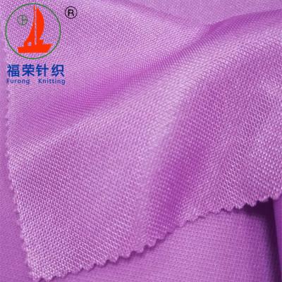 China Quick Dry Shiny Texture Polyester Interlock Pique Fabric for sale