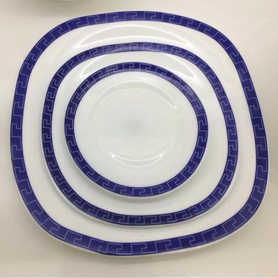 China Stylish Disposable Eco - Friendly Opal Glass / Milk Glass Plates for sale