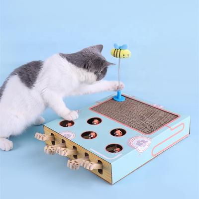 China Viable Creative Design Cat Scratcher Board Mouse Interactive Pet Toys for sale