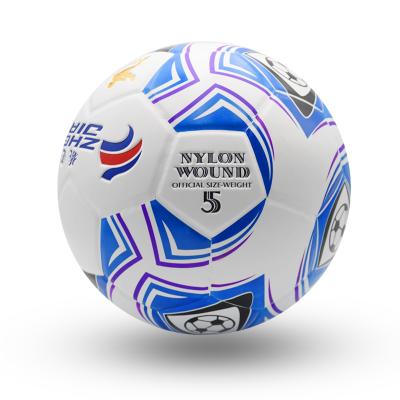 China Team Sporting Games Colorful PVC Leatherette Football Size 5 Custom Thermal Glued Soccer Ball Fotball for sale