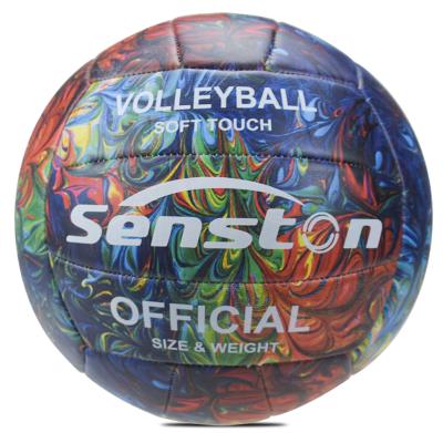 China New Design Eco - Friendly Printed Size 5 Pvc Full Dot Machine Volleyball Ball for sale