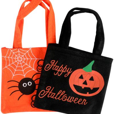 China Popular Halloween Pumpkinspider Frosting Cookie Gift Bag Candy Bag Party Decoration Nonwoven Children's Handbag for sale