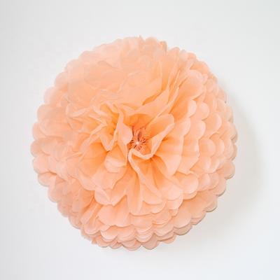 China Large Silk Paper Flower Ball Party Decorative Paper Flower for sale