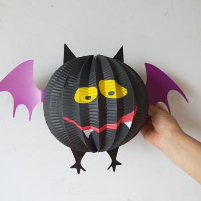 China Halloween Accordion Wall Lamo Lantern Watermelon Paper Lantern for sale