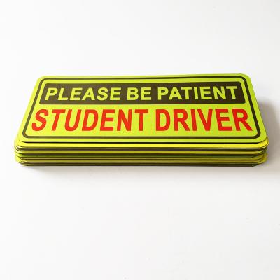 China OEM Student Manufacturer Driver Magnet Bumper Car Sticker Waterproof Professional Safety Magnet Magnetic Car Decorative Stickers for sale