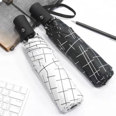 China New Customized Umbrella LED Flashlight Black Glue Special Full Automatic Sun Umbrella for sale