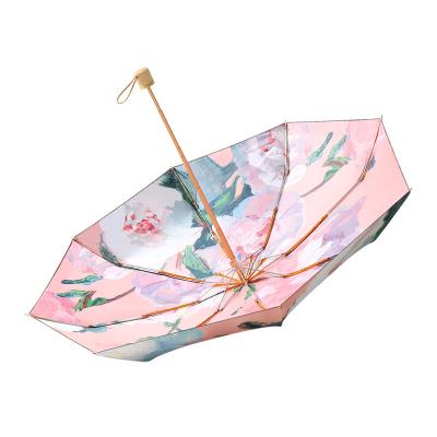 China Double-Layer Sun Umbrella Sunny And Rainy Dual-Use Folding Umbrella Customized UV Protection Small Cool Umbrella Special for sale