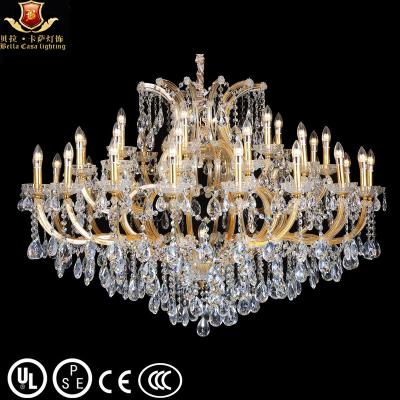 China 2023 wholesale hot sale modern promotional crystal chandelier gold color k9 crystal lamp for wedding event for sale