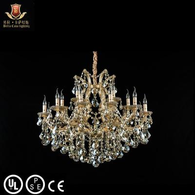 China Maria Theresa Maria Theresa Gold Ceiling Lights Crystal Chandeliers With Led Filament Lights for sale