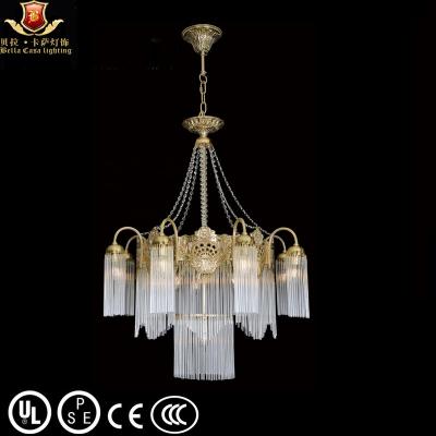 China 2023 French Brass K9 Luxury Crystal 12 Modern Good Quality Interior Decorative Customized Light Chandelier for sale