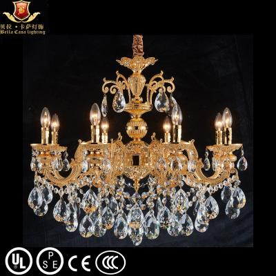 China 2023 Modern European Crystal Chandelier Living Room Lamp Family Villa Dining Room Bedroom Ceiling Lamp Zinc Alloy Chandelier for sale