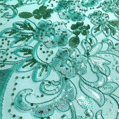 China hot sale 3D custom lace fabric 3D cord lace embroidery fabric for dress dress for sale