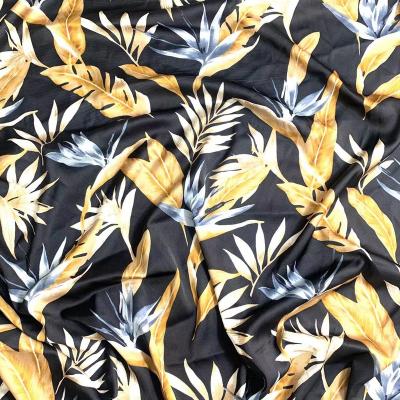 China Viable hot sale custom sea wave printed new digital fabric design for dress for sale