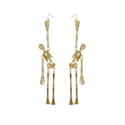 China High Quallity Fashion Accessories Jewelry Earrings Punk Party Metal Halloween Skull Earrings for sale