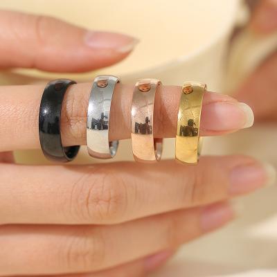 China High Quallity Stainless steel ring for women Rose gold niche premium ins TISCO glossy ladies titanium steel jewelry for sale