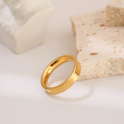 China High Quallity Stainless steel ring does not fade color niche design ins wind girl rose gold ring titanium steel jewelry for sale