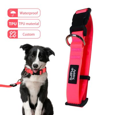 China Manufacturer DETACHED Wholesale Own Design Printing Rubber Coated Custom Waterproof Dog Collar and Leash for sale