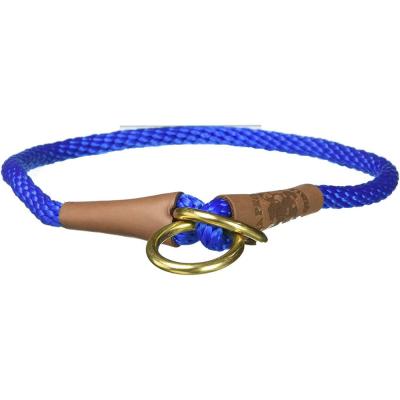 China Quick Release Mountain Choke Rope Detachable Hot Blue Adjustable Dog Collar for Dogs for sale