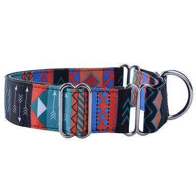 China Large DETACHED Design Custom Printing Nylon Martingale Dog Collar for sale