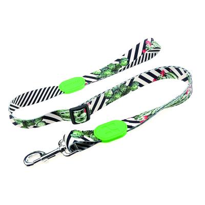 China Sustainable Fashion Patterned Sublimation Printing Polyester Dog Leash for sale