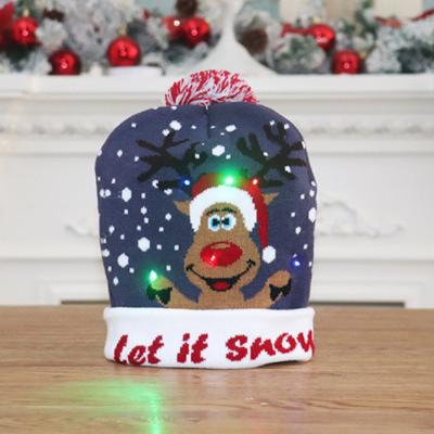 China Viable Wholesale High Quality Pet Supplies Product Festival Light Custom Christmas Hat Led Hat Christmas Gifts for sale