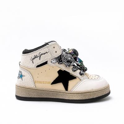 China Star Round Rubber Sole Shoes For Kids Children Sports Shoes Girl Designer Luxury Star Boys Casual High Top Sneakers for sale