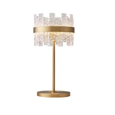 China Modern Bedroom Lamp Gold Metal Decoration LED Table Background Light for sale