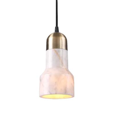 China Light green post-modern Nordic decoration restaurant lamp bedside bedroom style marble bar chandelier marble pendant light E27 for sale