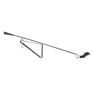 China Modern Luxury Long Rod Iron Led Wall Light Black Modern Wall Lamps For Bedroom Indoor Living Room for sale