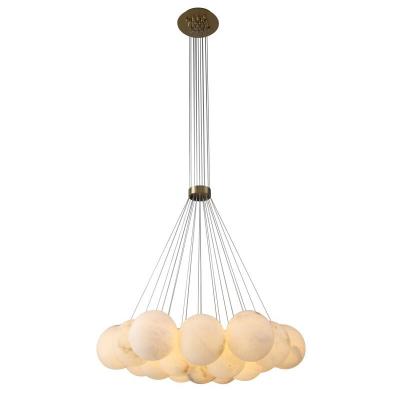 China Latest Post Modern Chandelier Designs Nordic Modern Design Room White Ball Led Chandelier Pendant Light for sale