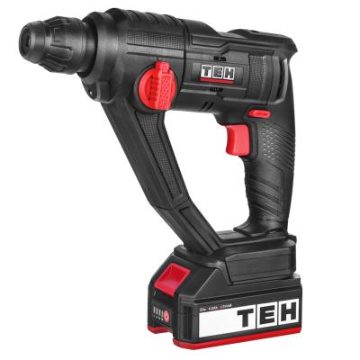 China Hammer& drill 20 Volt Max Lithium Ion Battery Powered Cordless Rotary Hammer Drill Machine 5000 BPM Plus SDS for sale