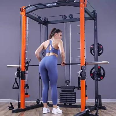 China Fashion. Multifunctional squatting frame household type high-pull set Barbell sports rack equipment longmen squat frame for sale