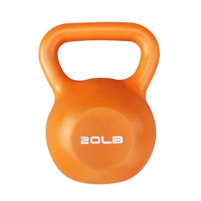 China Universal Manufacturers Top Coated Gym Recommended Cast Iron Fitness Kettlebell Set Orange Vinyl Kettlebell for sale