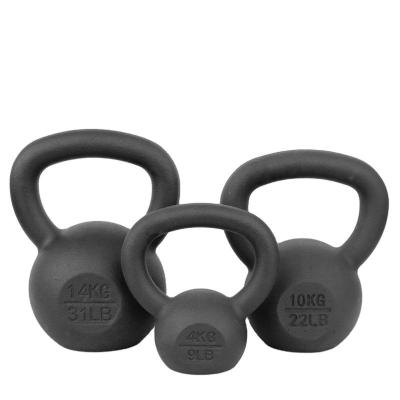 China Universal Hot Selling High Quality Cheap Hand Held Black Kettlebell Set For Home Strength Training Cast Iron Kettlebell for sale