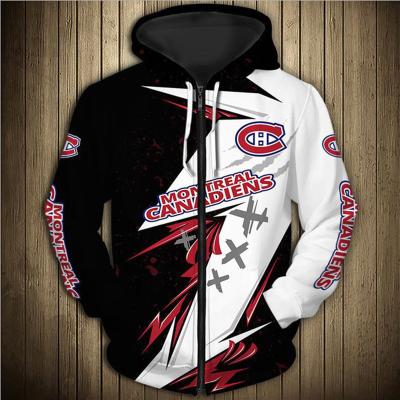 China Hot Selling Custom 3D Breathable Digital Printing Full Face Hooded Hockey Hooded Men's Zip Up Hoodie Zip Up Hoodie for sale