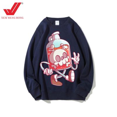 China OEM Breathable Custom Logo Stylish Halloween Design Printed High Quality Round Oversized Long Sleeve Men's 300gsm Neck Sweatshirt for sale